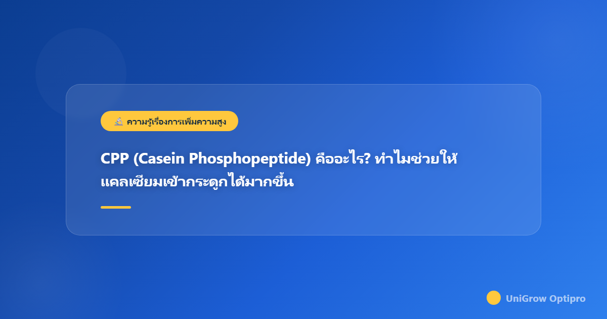 CPP (Casein Phosphopeptide) คืออะไร? ทำไมช่วยให้แคลเซียมเข้ากระดูกได้มากขึ้น